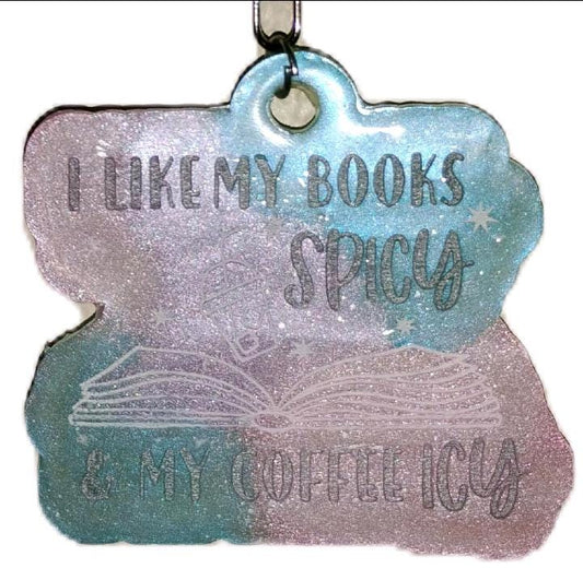 spicy book club lover keychain