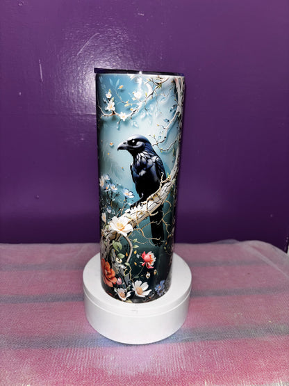 Skull and crow